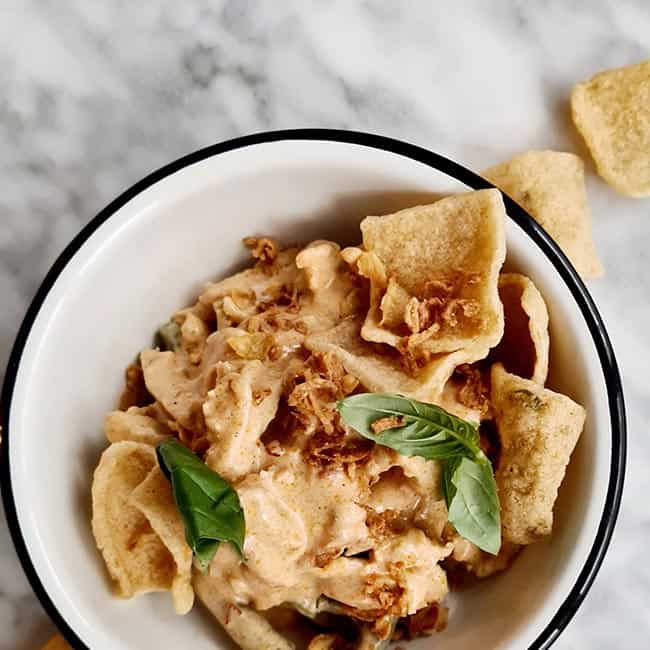 Rode curry kip recept