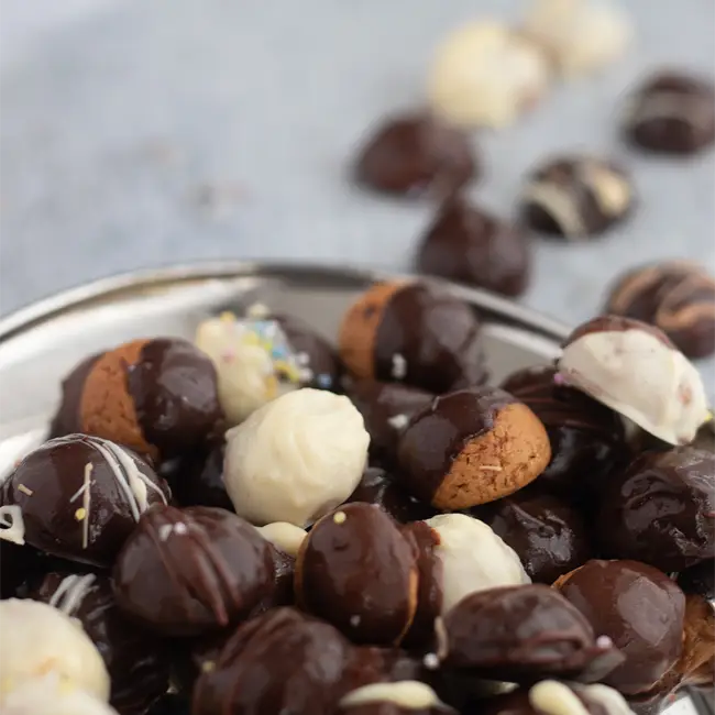 Kruidnoten met chocolade Kruidnoten met chocolade