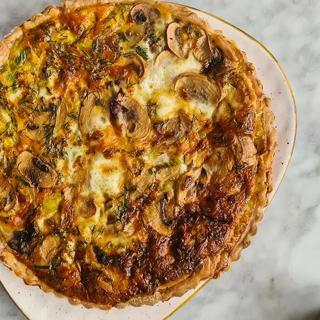 Quiche met champignons recept