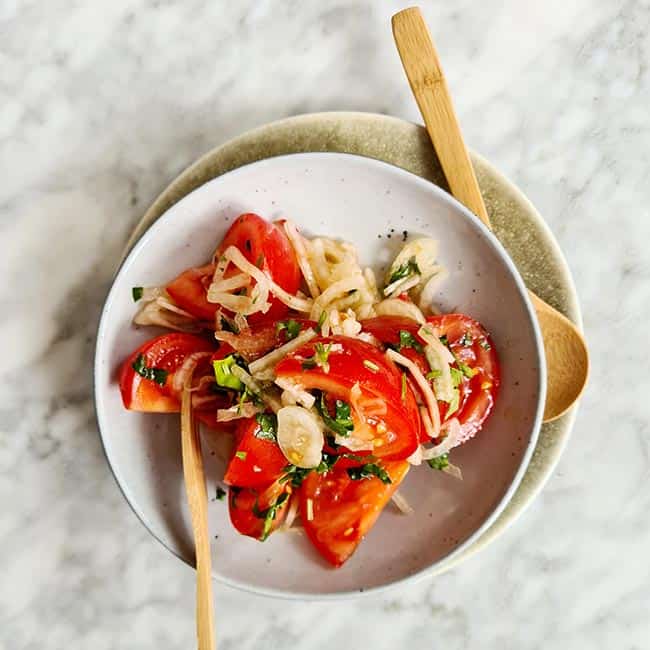 Enselada Chilena tomatensalade simpel recept
