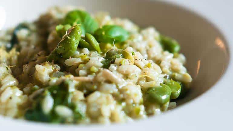 Risotto met tuinbonen