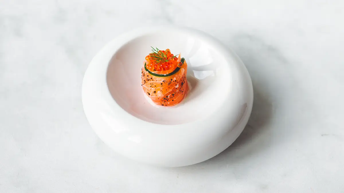 Komkommerrolletjes met zalm