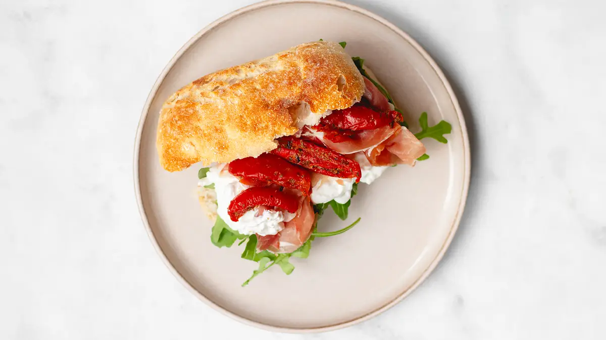 ciabatta met parmaham | broodje parmaham | broodje met parmaham