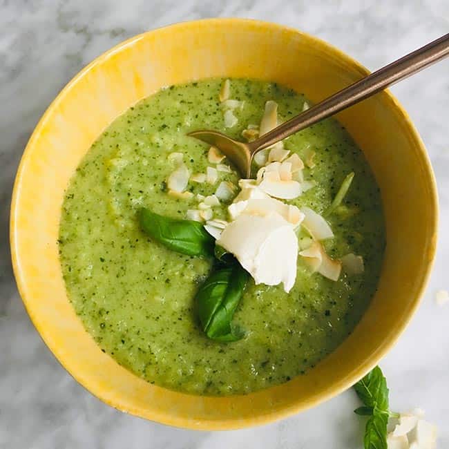 Courgettesoep met basilicum recept
