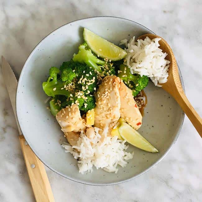Gepocheerde kip met broccoli recept