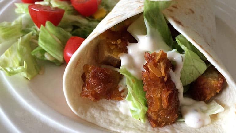 Wraps met krokante kip