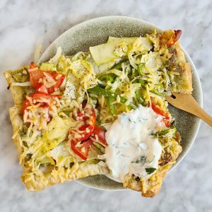 Plaattaart met pesto simpele recept