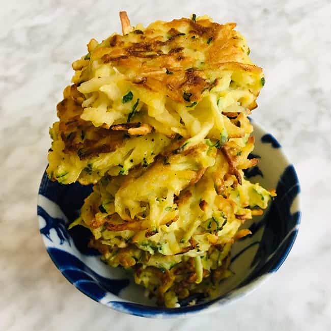 Aardappel courgettekoekjes maken