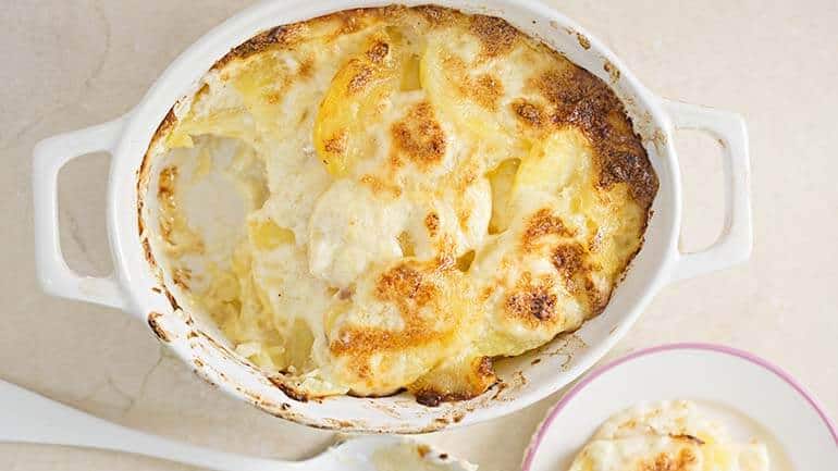 Aardappelgratin met boerenkaas