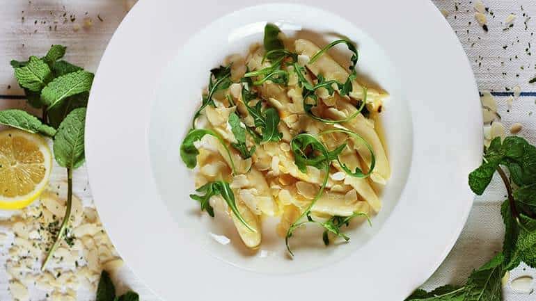 Gnocchi met rucola en citroen