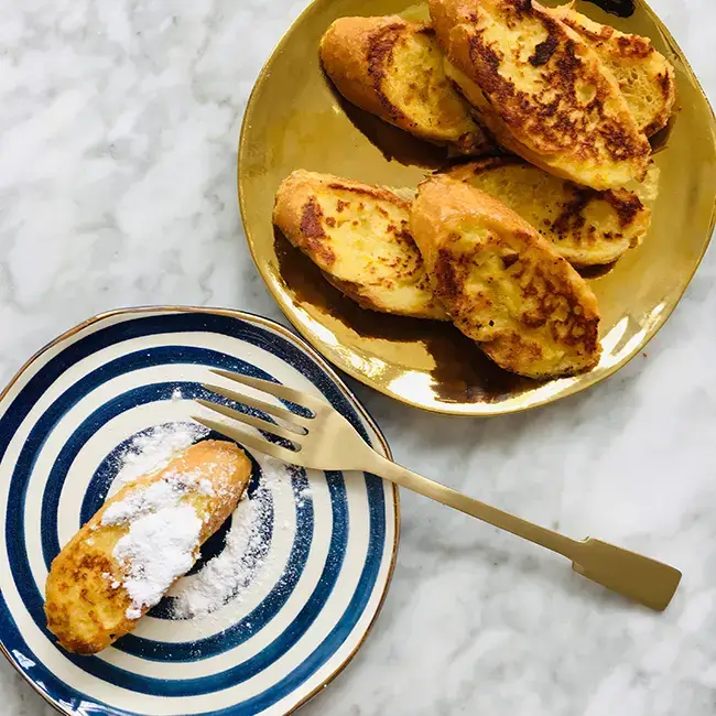 Wentelteefjes bakken met stokbrood