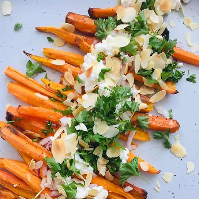 Geroosterde wortels met ricotta recept Geroosterde wortels met ricotta recept