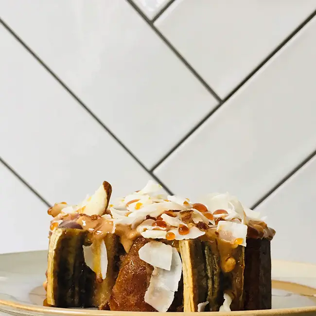 Suikervrij bananenbrood met topping