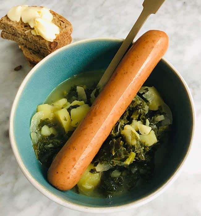 Boerenkoolsoep met aardappel en worst