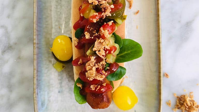 Vegan hotdog recept