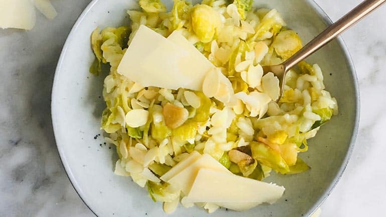 Risotto met spruitjes Risotto met spruitjes