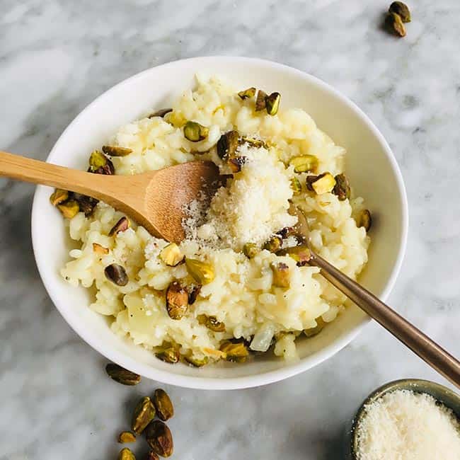 Risotto prosecco en pistache recept