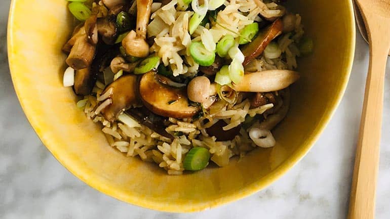 Rijst met paddestoelen recept Rijst met paddenstoelen