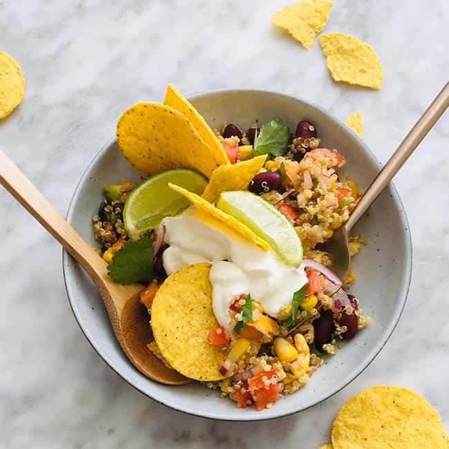 Mexicaanse quinoa salade simpel recept