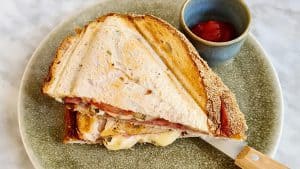 Panini met salami en brie recept