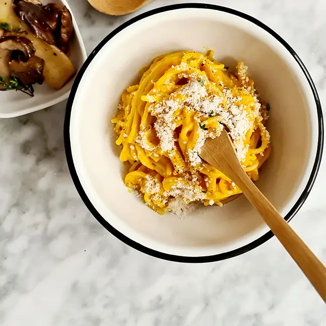 Pasta met pompoen