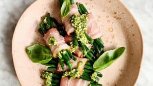 Haricots verts met spek uit de oven