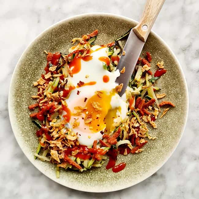 Courgette nestjes met ei maken