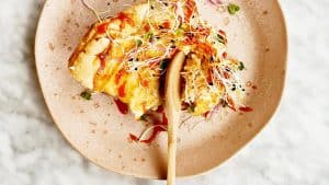 Quiche met zalm en zuurkool