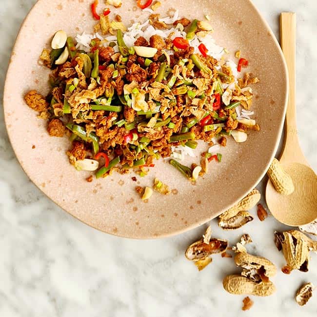 Snijbonen met vega gehakt recept Snijbonen met vega gehakt recept