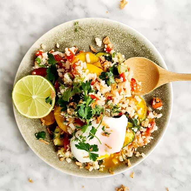 Groente uit de oven met bloemkool couscous