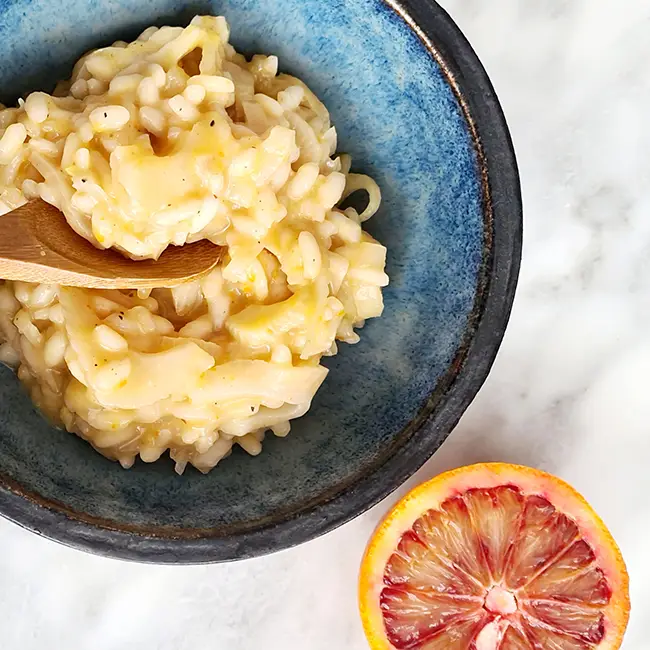 Risotto met rode sinaasappel Risotto met rode sinaasappel