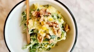 Stamppot rucola en mais recept