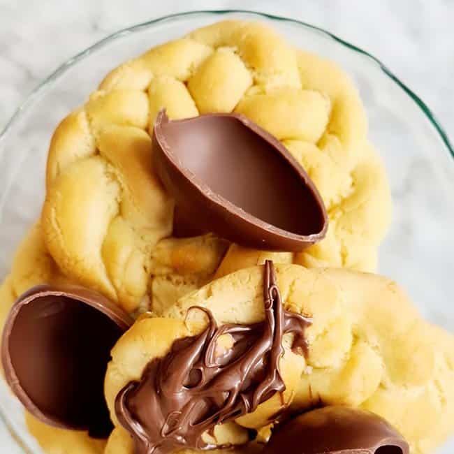 Italiaanse paasbroodjes met chocolade ei recept