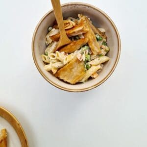 Pasta met vega kipstukjes recept