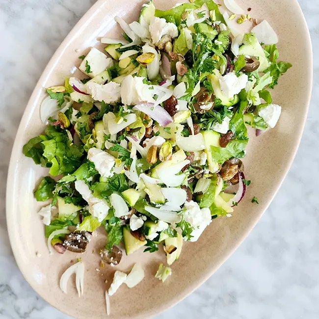 Courgette salade uit de tuin