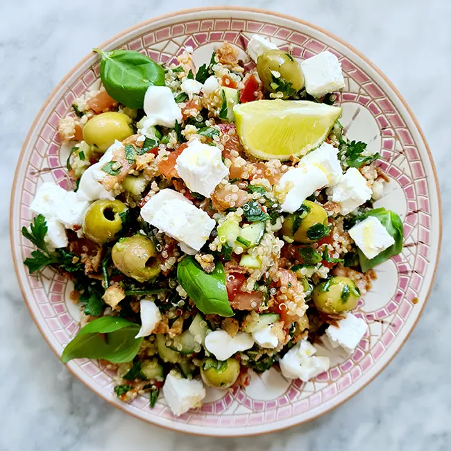 Tabouleh met feta maken