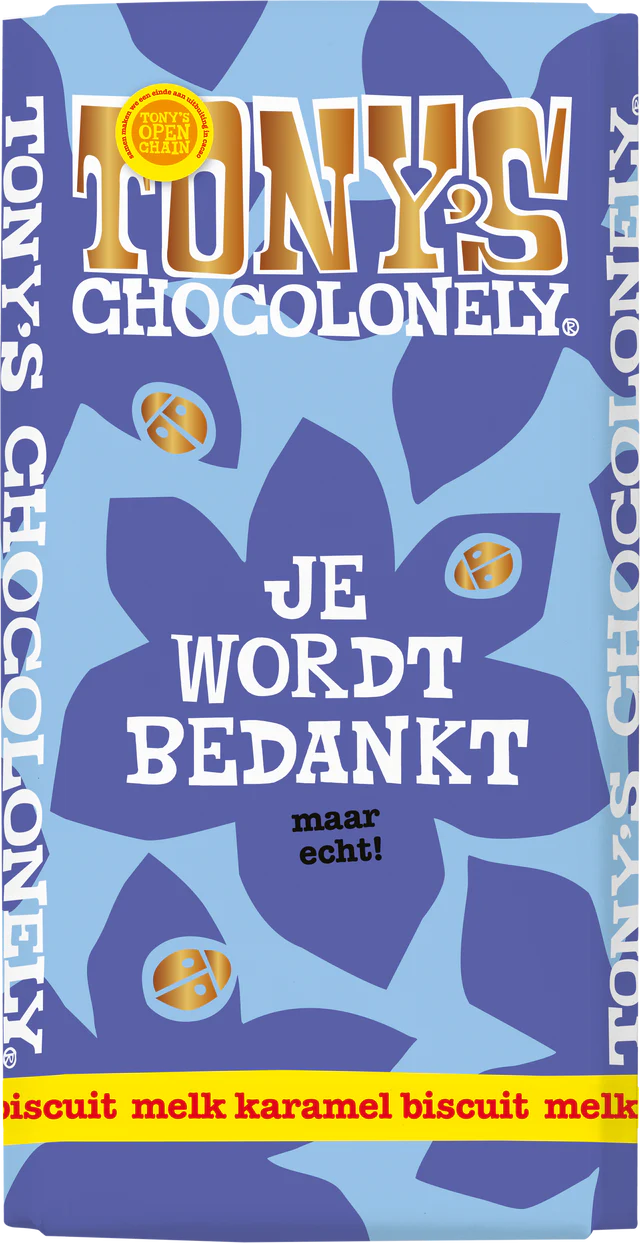 Je wordt bedankt chocolade Tony Chocolonely
