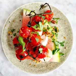 Zomerse watermeloen met labneh