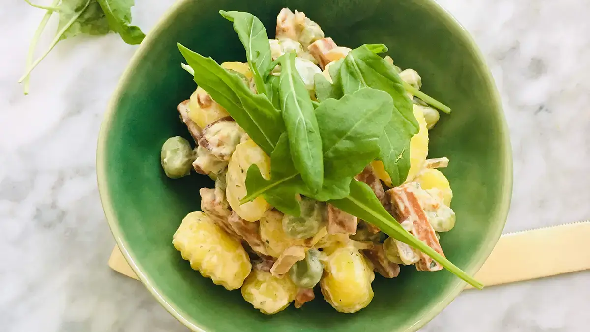 Gnocchi met tuinbonen en crème fraîche