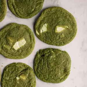 Matcha koekjes met witte chocolade