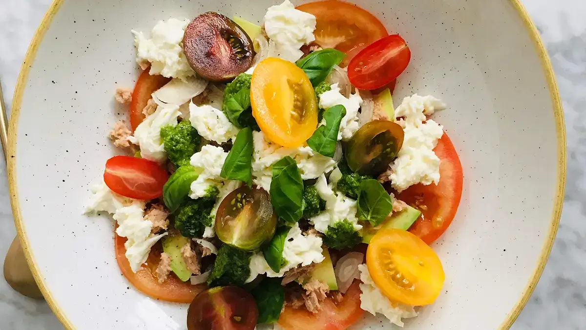 Salade met tonijn en avocado