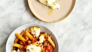 Pasta met aubergine