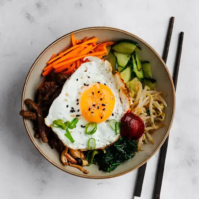 Koreaanse rijst bowl