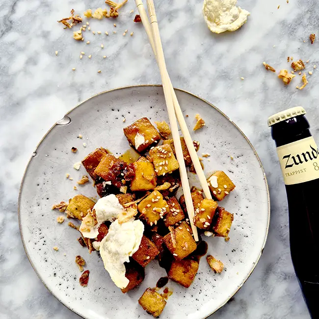 Tofu met biermarinade Tofu met biermarinade