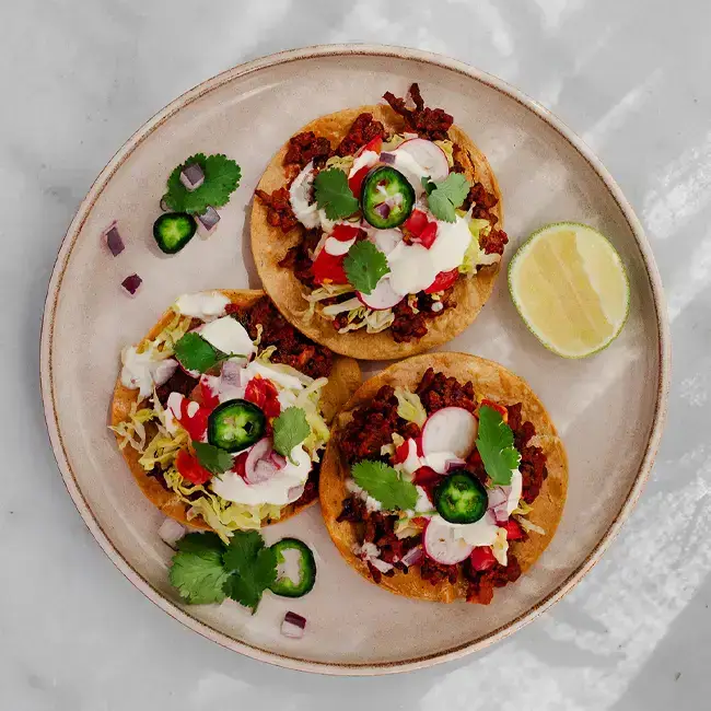 Tostadas met gehakt Tostadas met gehakt