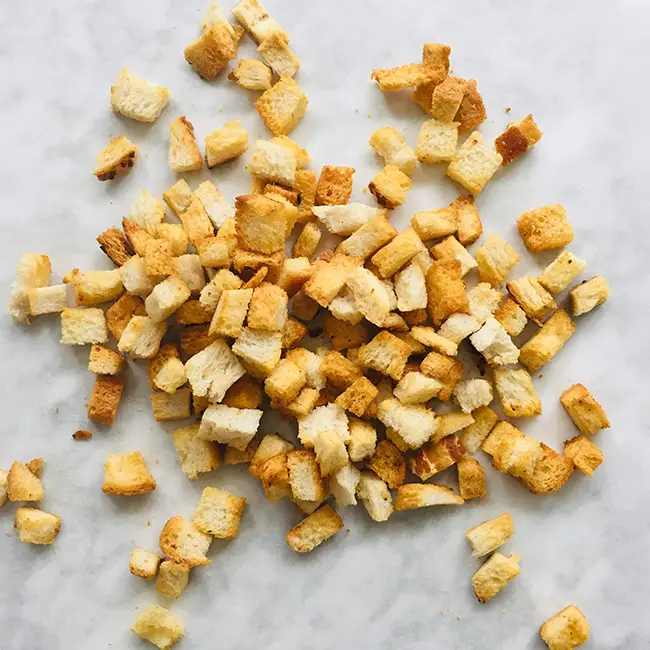 Croutons maken in de oven