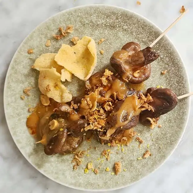Shiitake van de bbq