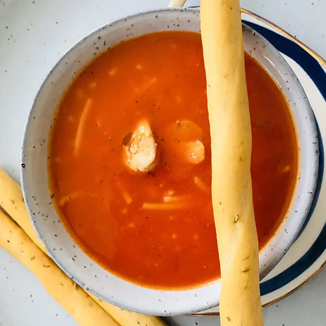 Tomatensoep met kip