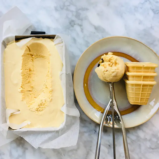 Dulce de leche ijs