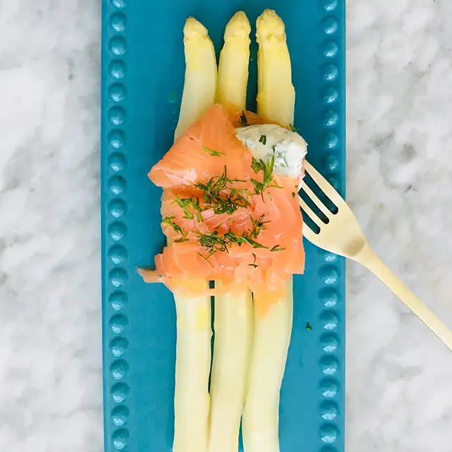 Asperges met zalm